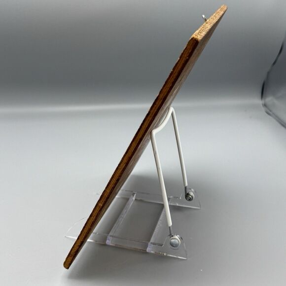 Vtg Pyrography Wood Art Painting Rain Rain Go Away Nursery Rhyme Wall Decor - Picture 10 of 12